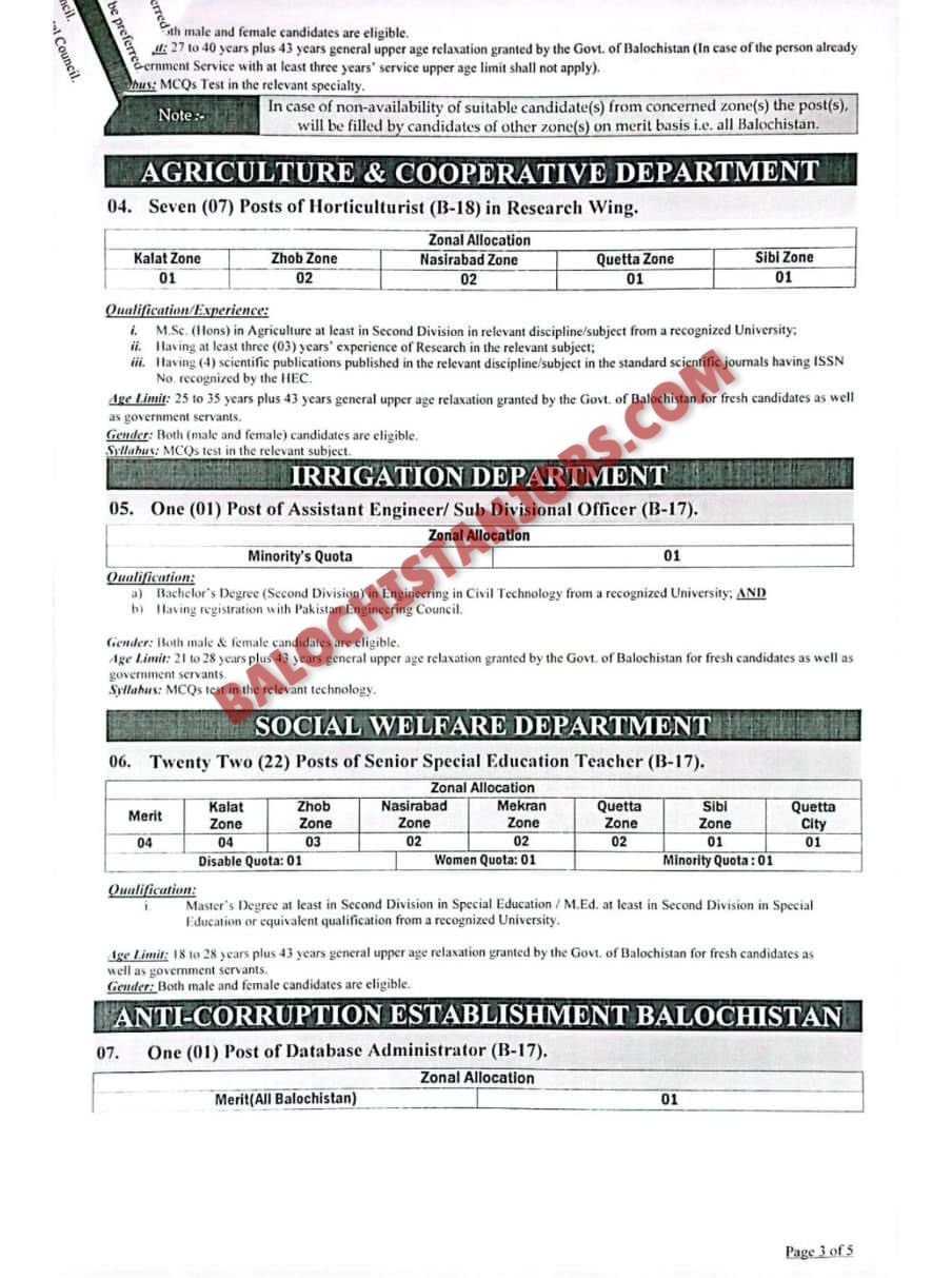 BPSC Advertisement No 8 2024 Jobs