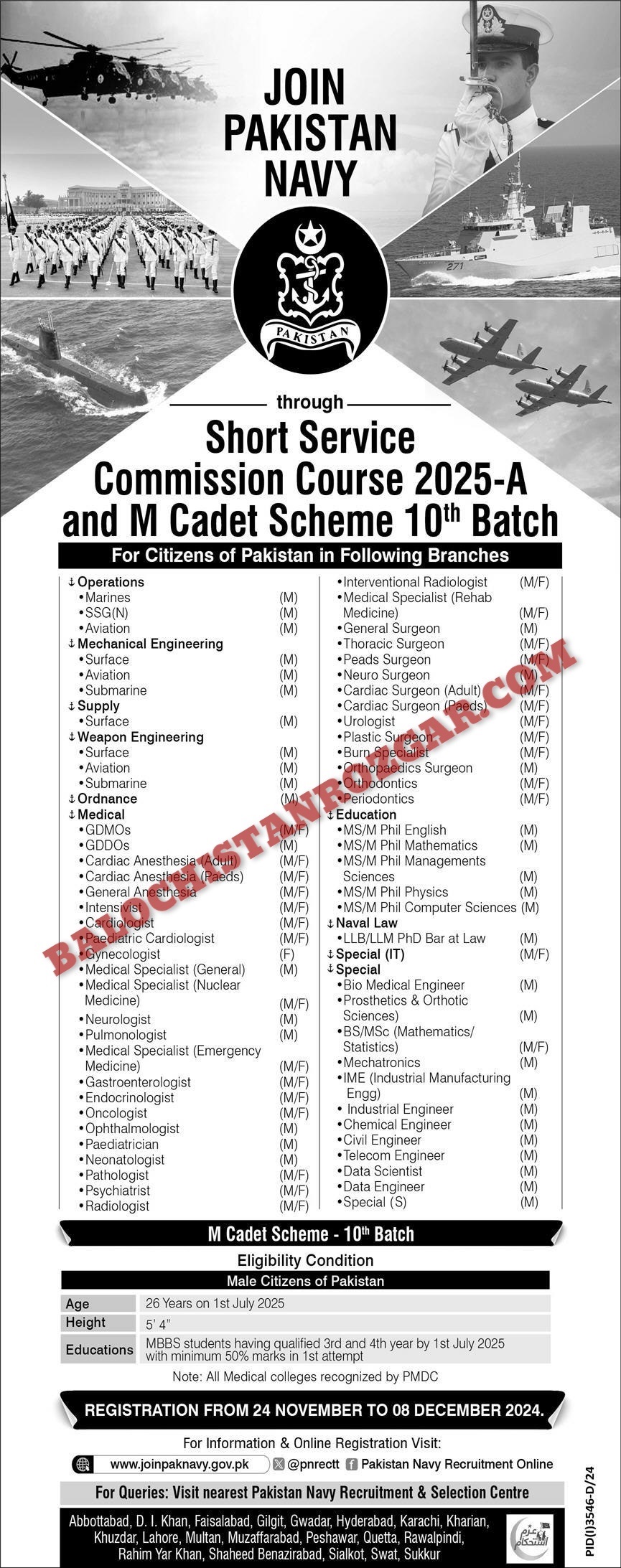 Join Pakistan Navy As M Cadet Jobs 2024