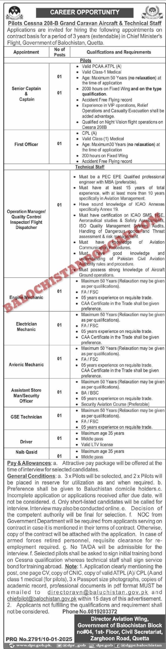 Chief Ministers Civil Secretariat Balochistan Jobs 2025