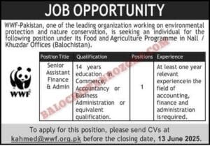 WWF Khuzdar Jobs 2025