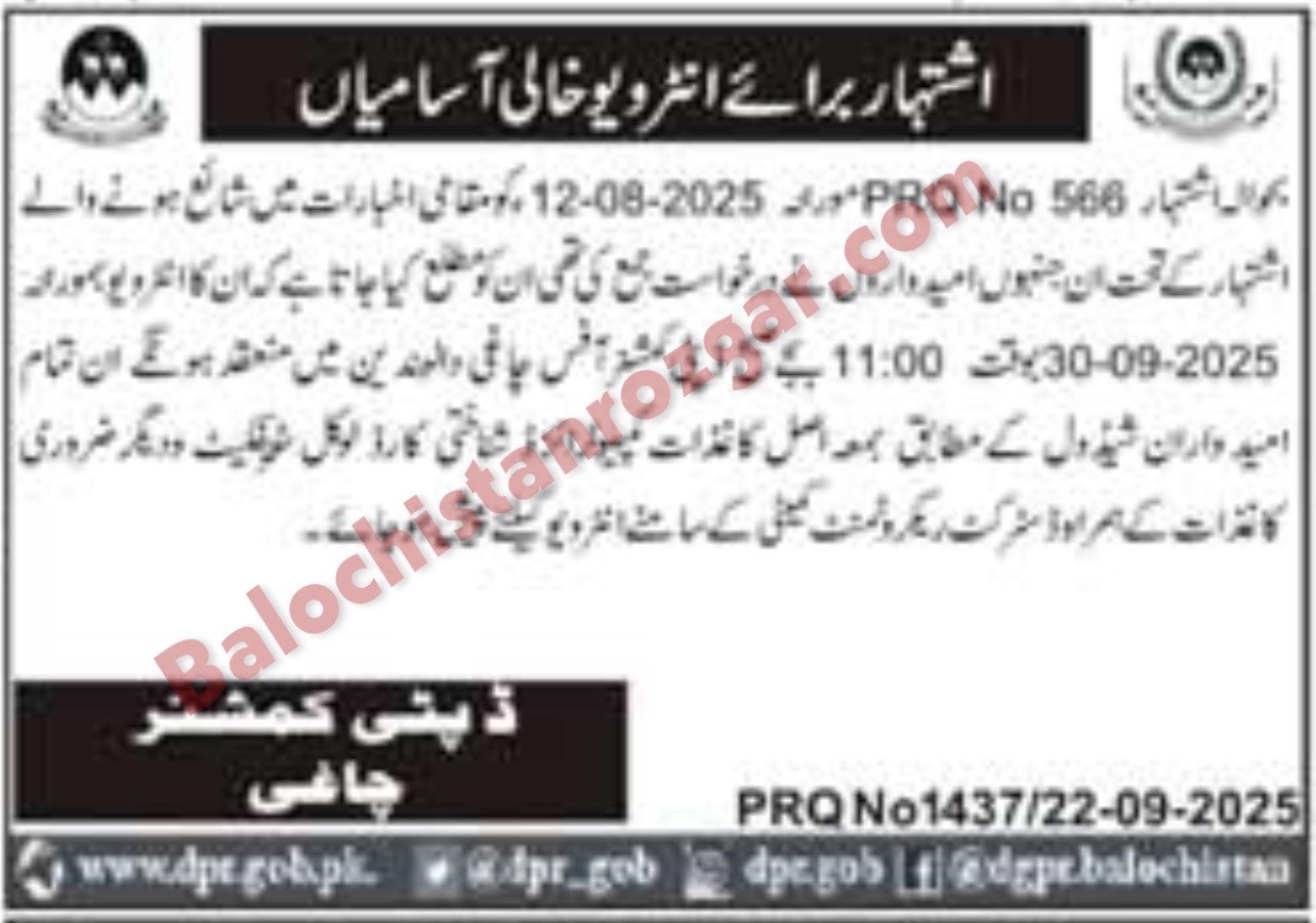 Deputy Commissioner Revenue Chaghi
